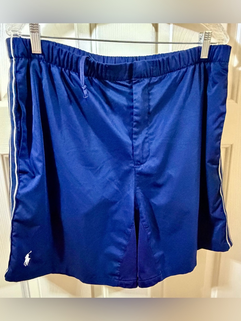 Polo Ralph Lauren Tennis Shorts Mens Large Navy Blue White Vented US Open